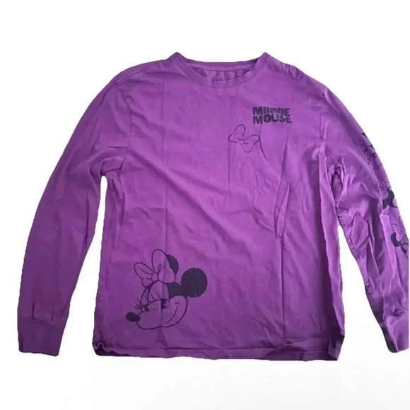 Disney Parks Purple Minnie Mouse Long Sleeve Shirt Size Medium - Picture 1 of 6